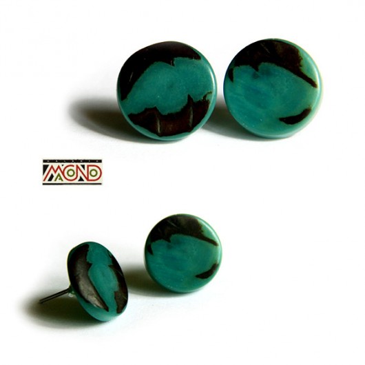 Wkręcane kolczyki z tagua (k180) Galeria Macondo