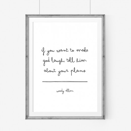 Plakat cytat Woody Allen - A3 wejustlikeprints