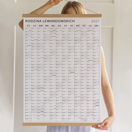 kalendarze i plannery Planer ścienny 2027 Personalizowany - Polskie Święta, Niedziele Handlowe