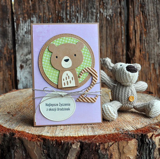 kartki scrapbooking Kartka na 2 urodzinki