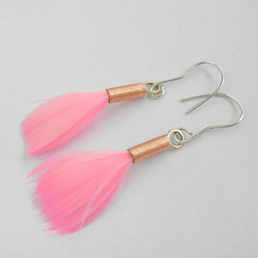 kolczyki z piórami PIÓRKO kolczyki