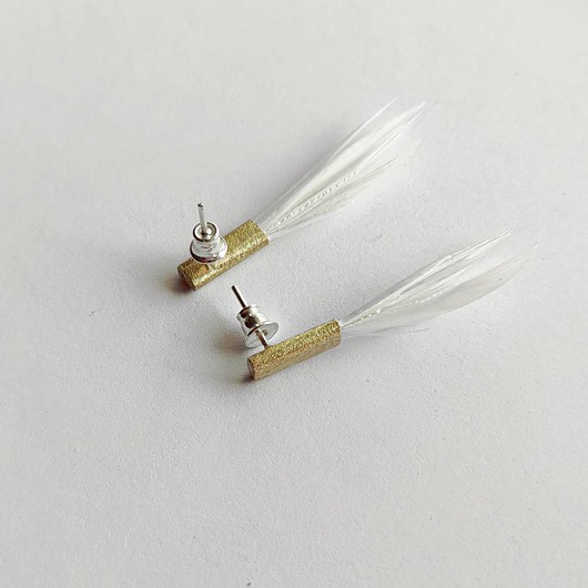 kolczyki z piórami PIÓRKO kolczyki