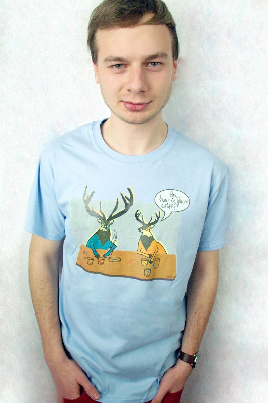T-shirt z autorskim wzorem - Deer Wife M, L, XL MUNGO