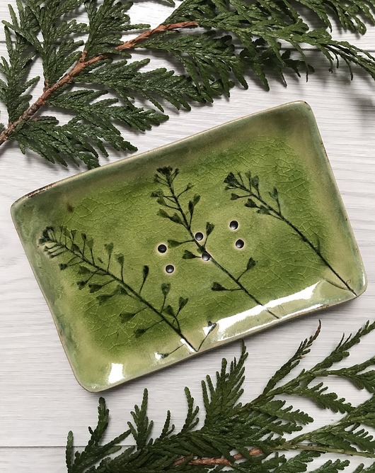 turkusowa ceramiczna mydelniczka Ceramika Ana