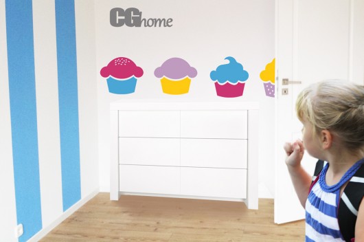 CUPCAKE muffinki naklejki CGhome (7sztuk) Cghome