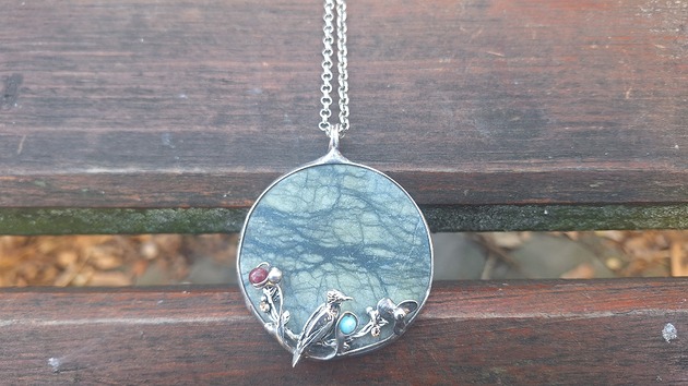 wisiory Ptak w ogródku - wisiorek