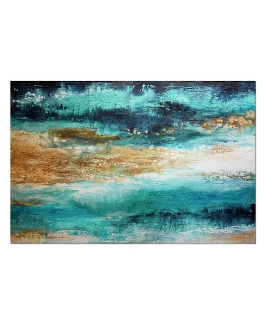 obrazy Blue lagoon 12 obraz abstrakcyjny nowoczesna abstrakcja do salonu 150x100 cm