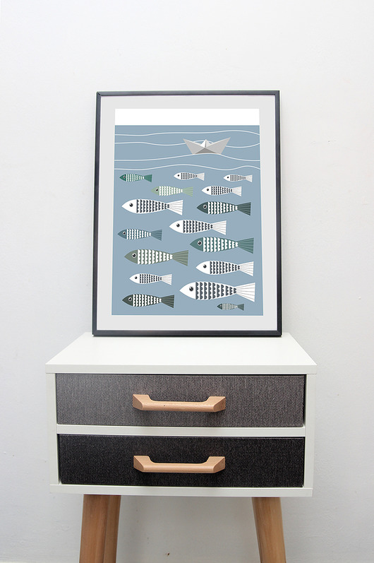 plakat RYBY Cytryna design