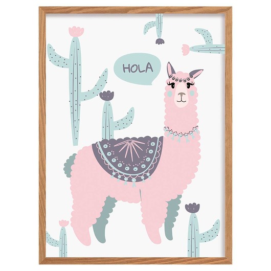 obrazy i plakaty do pokoju dziecięcego Obrazek Sweet Lama II 30x40 cm
