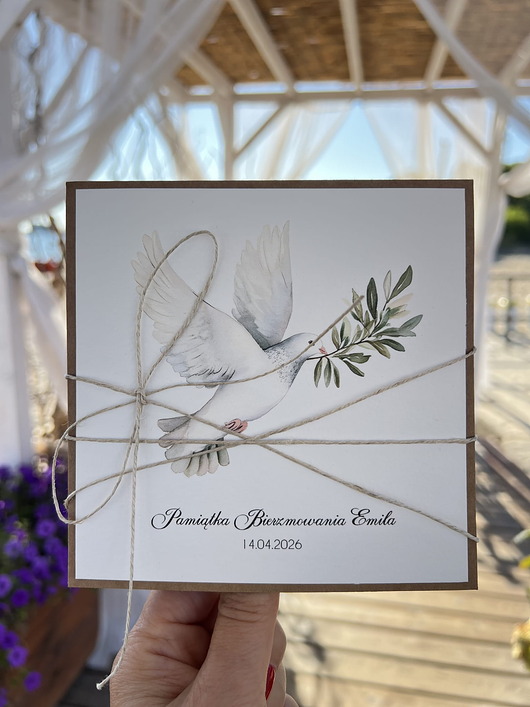 kartki scrapbooking Personalizowana pamiątka bierzmowania - kartka ręcznie robiona