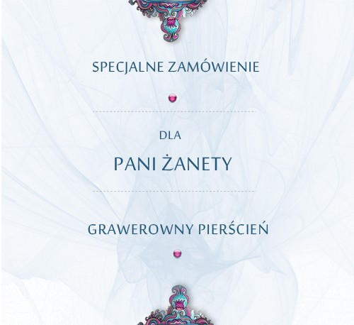 dla Pani Żanety - pierścień grawerowany Ewa Saj Fotografie