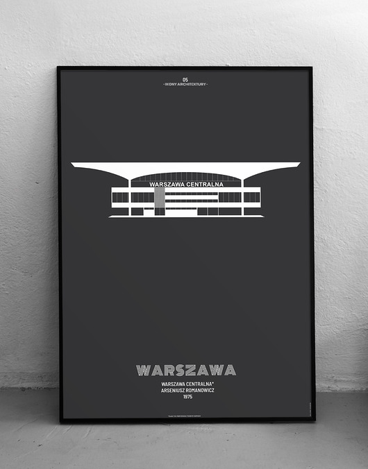 plakaty Warszawa Centralna - plakat 50x70 cm
