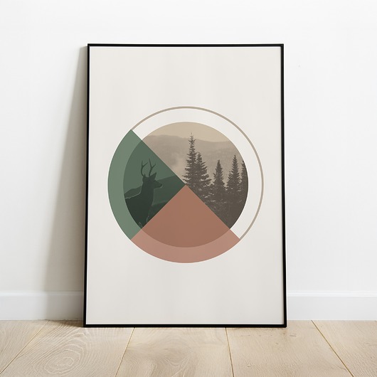 plakaty Nowoczesny plakat/grafika na ścianę, skandynawski styl.