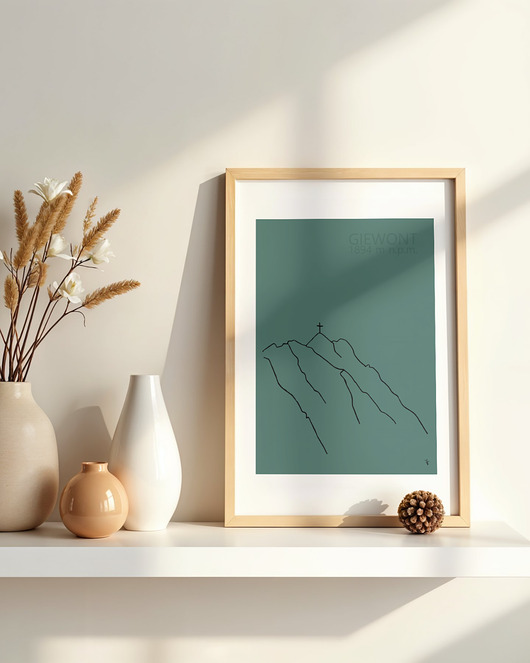 plakaty Plakat minimalistyczny Zbocza Giewontu, A3, decotyw