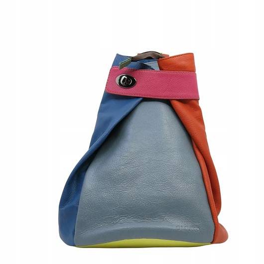 plecaki Plecak damski klasyczny skórzany kolorowy regulowane szelki kieszeń OLIVKA