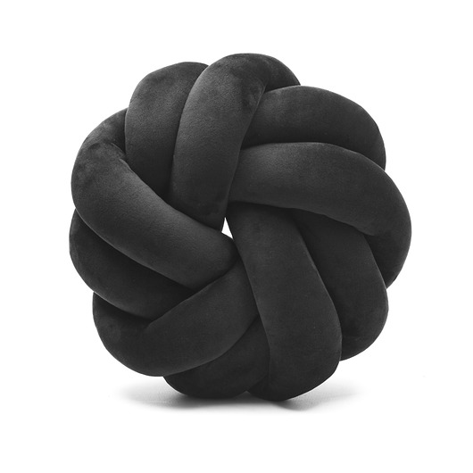 poduszki supły Poduszka Knot Pillow Rozeta Czarna