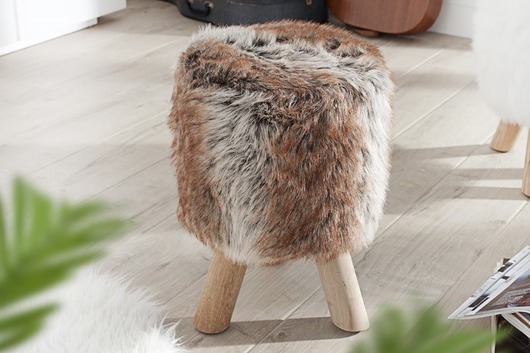 Pufa stołek siedzisko Ball Cow II brąz 45cm Home Design