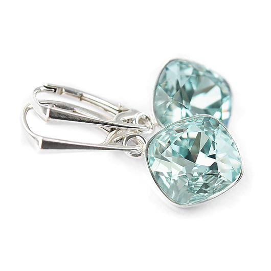 Niebiańskie poduchy- kolczyki kryształ Swarovski Marisella