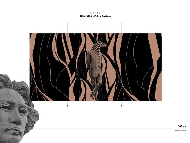 zasłony Zasłony artystyczne zaciemniające 1 panel 360x185