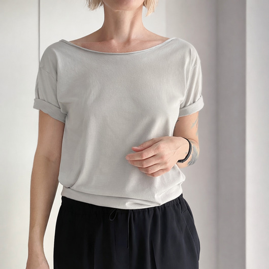 t-shirt damskie Cyna Oversize Bez Nadruku