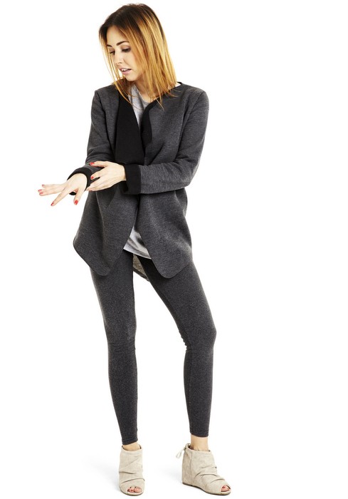Bluza kardigan narzutka grafit czarny Stylowo