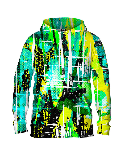 bluzy męskie Męska Bluza z kapturem DR.CROW Greasy Lime