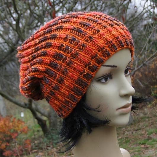 cętki w pomarańczu / dwustronna agat handmade