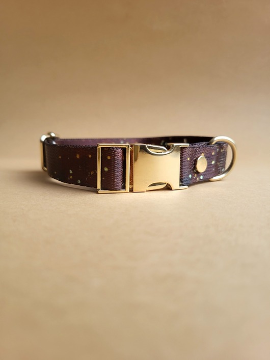 smycze i obroże dla psów i kotów Obroża Brown Confetti