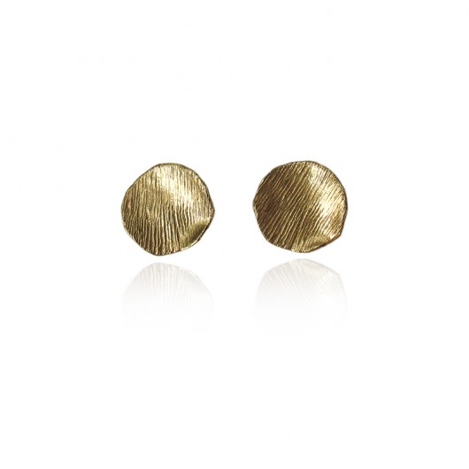 złocone kolczyki koła -SIMPLE KOS jewellery