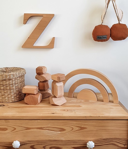 klocki i zabawki drewniane Kamienie balansujące montessori układanka
