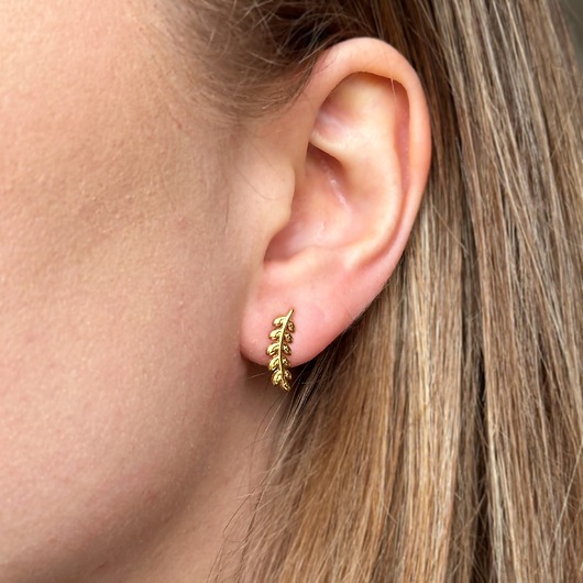 kolczyki złote Kolczyki sztyfty listki