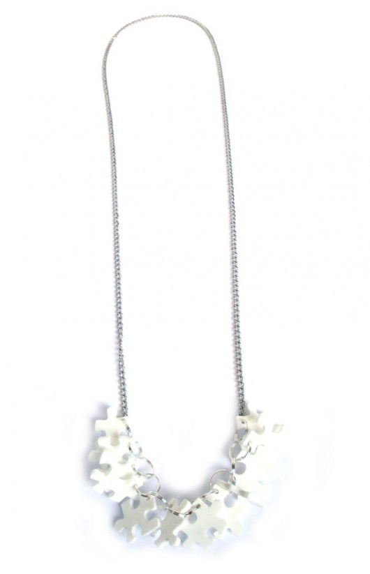 PuzzLove DeLuxe/ necklace S / biały Monika Roth