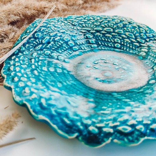 patery i talerze Patera Soft Lace - turkusowa