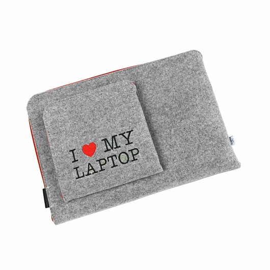 POKROWIEC NA LAPTOPA i zasilacz I Love My Laptop purol design