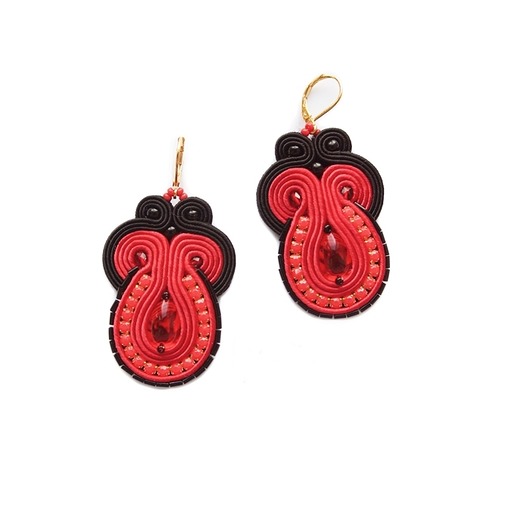 Flamenco collection- JUANITA- kolczyki Soutache  Mró Soutache