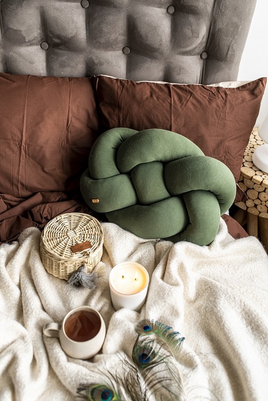 poduszka Fat Supeł Pillow khaki woodnwool