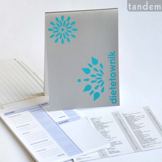 dietetownik - srebrny z turkusowym ornamentem tandem