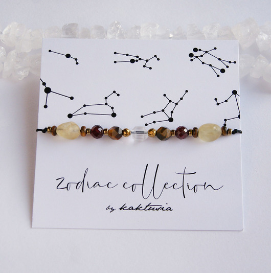 bransoletki z kamieni naturalnych LEW - zodiac collection - NEW