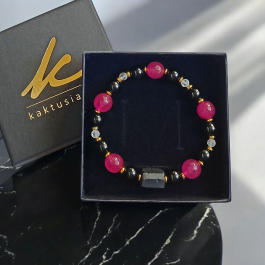 bransoletki z kamieni naturalnych OCHRONA oczyszczenie SIŁA koncentracja : turmalin, k.górski, onyks, jadeit