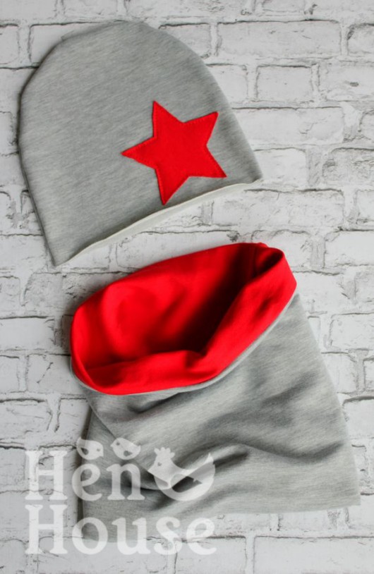 Komplet Star czapka + komin  henhouse