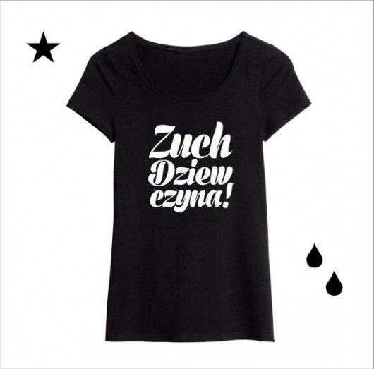 Zuch Dziewczyna!_black version-T-shirt Oh La La
