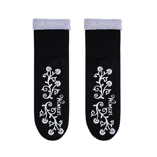 Skarpetki antypoślizgowe frotta- Kwiaty Popsox