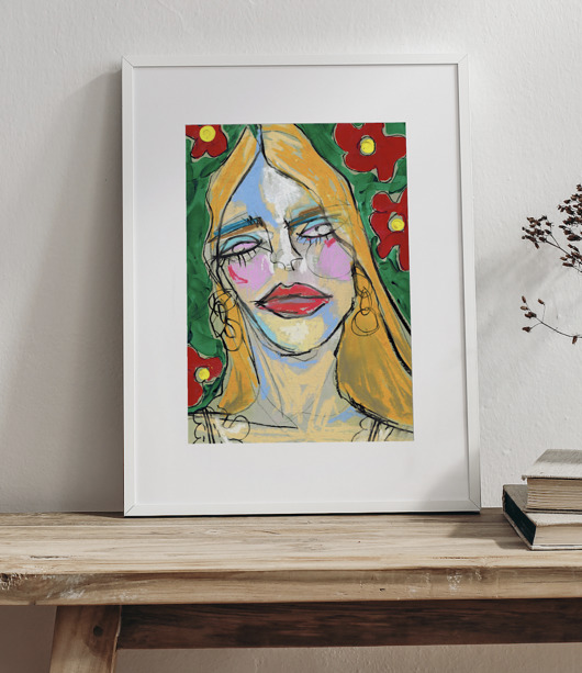 grafiki i ilustracje Blond lady