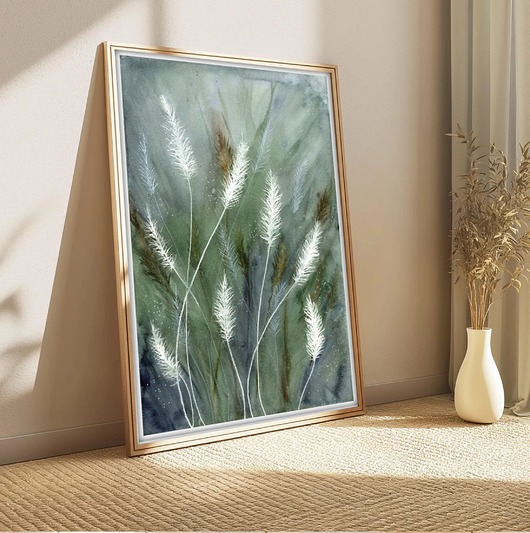 grafiki i ilustracje Trawy. Plakat