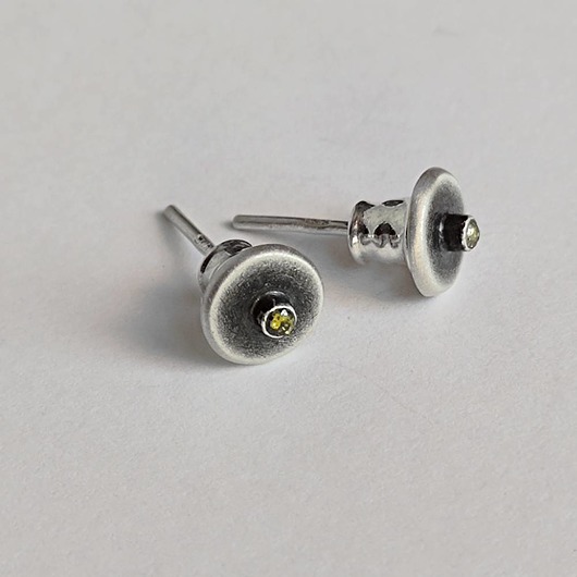 kolczyki z kamieniami Kolczyki OKRĄG