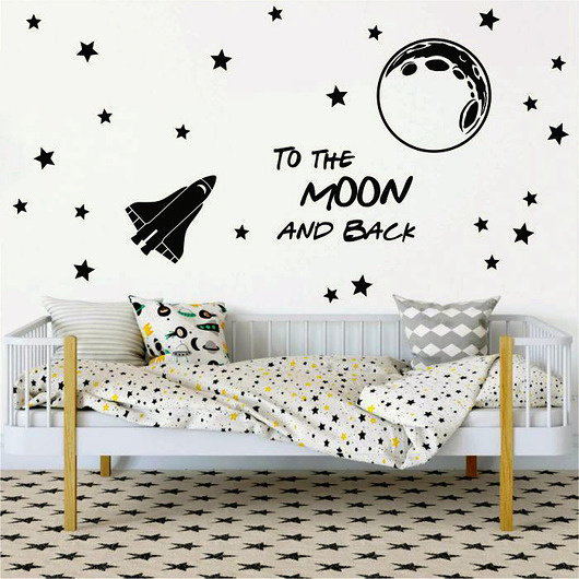 TO THE MOON AND BACK naklejka na ścianę Dekoracjan