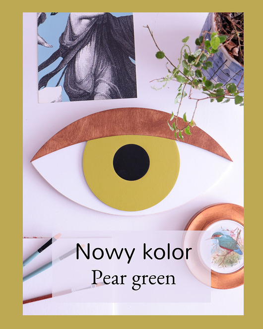 Ozdoby na ścianę Oko 3D Pear green
