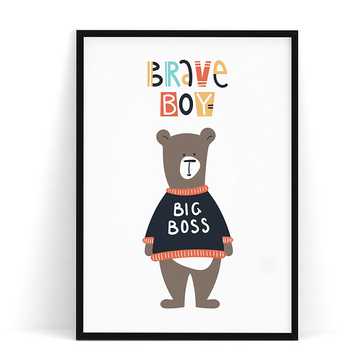 Plakat dziecięcy Brave Boy trochę na ścianę