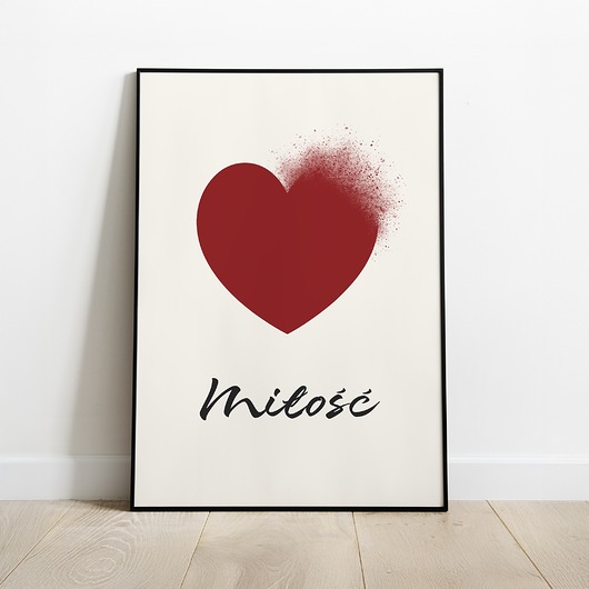 plakaty Plakat miłość, serce, do salonu, sypialni, abstrakcyjny, nowoczesny.