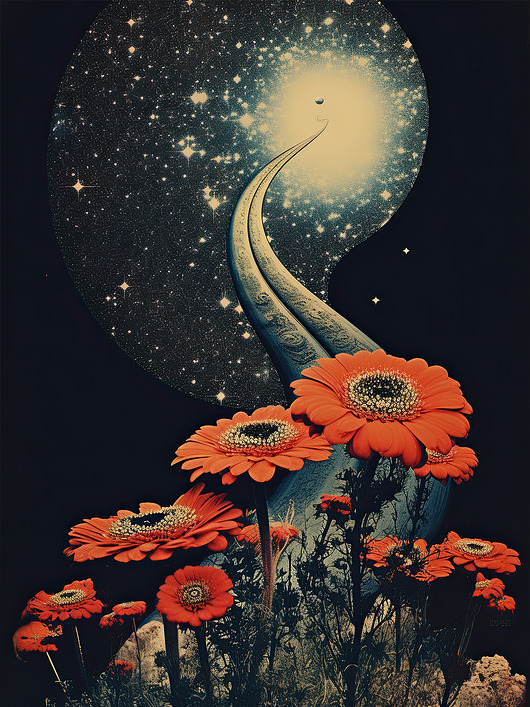 plakaty Plakat / Surrealistyczny Kolaż / Kwiaty